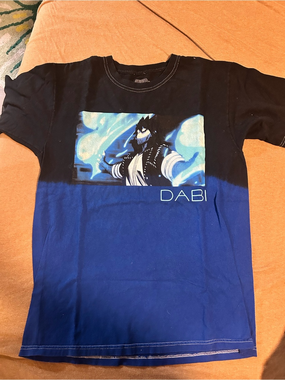 Black and Blue Graphic Dabi Anime T-Shirt
